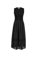 Amy Embroidered Dress in Mulberry Silk Blend