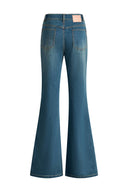Jeans acampanados estilo francés Sita en denim elástico