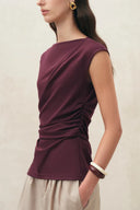 Gemma Ruched Short Sleeve Top