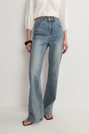 Jeans acampanados Harry en denim de algodón