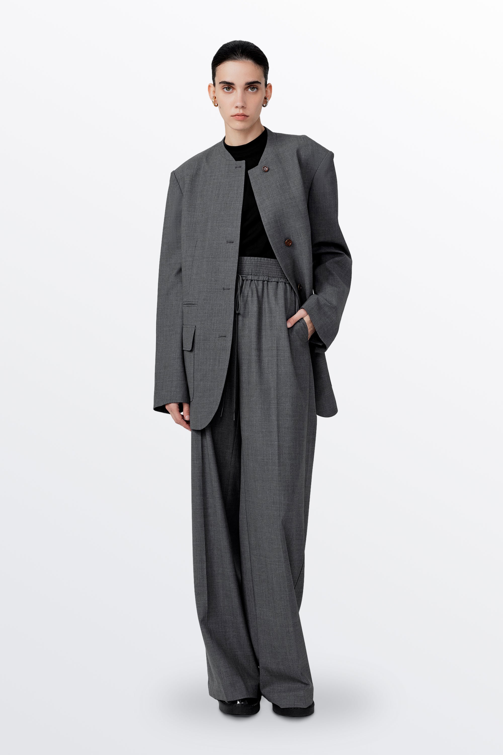 Cléon Trousers in Semi-Worsted Wool