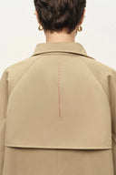 Juliette Contrast Plaid Lined Jacket in Water Repellent Cotton