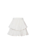 Vicky Ruffle Mini Skirt in Fine Cotton Voile