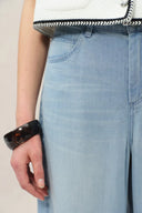 Jean Pantalon Large Echo en Denim Tencel Acétate