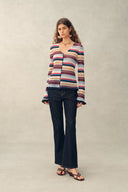Mavis Multi Stripes Long Sleeves Cardigan