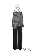 Classon Detachable Scarf Wool Sweater in Merino-Cashmere Fine Gauge