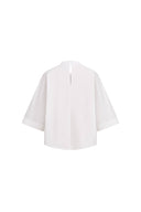 Maglia Atlanta con collo a scialle in cotone