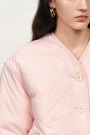 Rosalind Collarless Quilted Jacket in High-Density Down-Proof