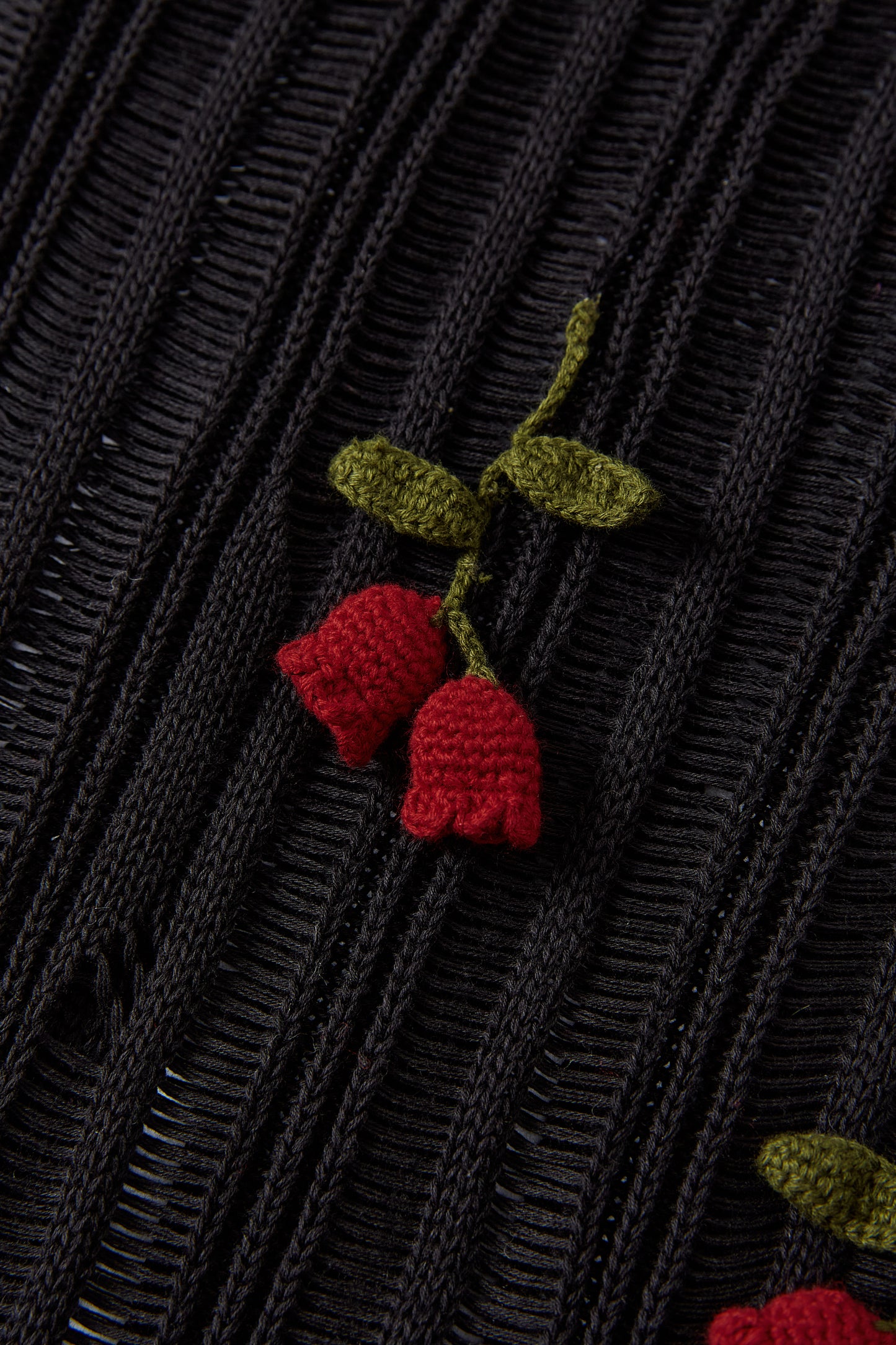 Convallaria Handcrafted Crochet Sweater in Cotton Viscose Knit