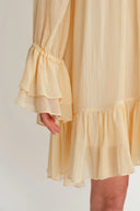 Robe Wendy à Volants en Crêpe de Soie