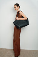 Brera Convertible Tote Bag Large in Full Grain Leather and Suede