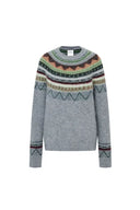 Islay 13 colors Fair Isle Pullover Sweater in Baby Alpaca Knit