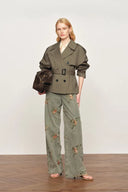 Beatrice Short Trench Coat in Cotton Twill