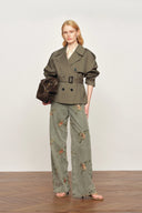 Beatrice Short Trench Coat in Cotton Twill