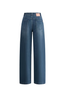 Jeans de pierna ancha lavados Kira en mezclilla de algodón
