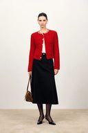 Scarlett Strass-Cardigan aus Woll-Alpaka-Strick