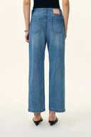 Jean court brodé Rodeo en denim de coton
