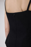 Top Peplum Senza Maniche Clara in Tweed Misto Lana