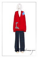 Star Lover Cardigan zodiaque en tricot épais de laine mérinos