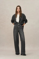 Echo Floor Length Wide Leg Jeans in Turkish Cotton Denim