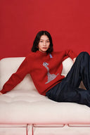 Suéter zodiacal Star Lover en punto grueso de lana merino