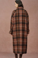 Cristha Check Wool Coat in Merino Mohair Tweed