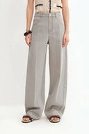 Jean baggy Karin en denim de coton délavé