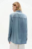 Willo Sky Blue Shirt in Tencel Denim