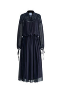 Doe Spitzenkleid aus Crepe Georgette