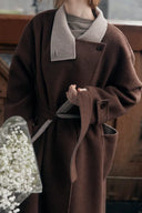 Karla Stand Collar Coat in Merino Wool