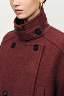 Sophie Cocoon Coat in Merino Wool Twill