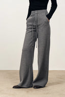 Pantalones casuales anchos y holgados Reese en lana merino