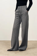 Pantalon décontracté large Reese en laine mérinos