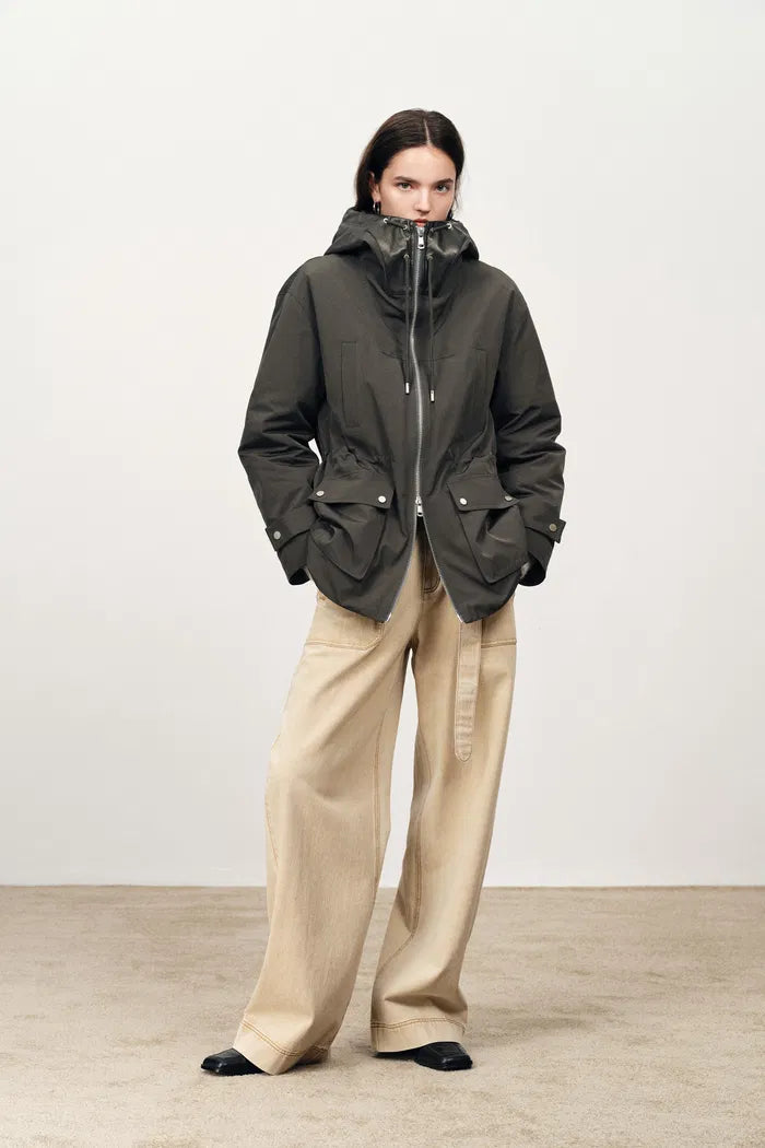 Iona Down Jacket in Triple-Protection Cotton Blend