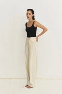 Liz Ärmelloses Tanktop mit eckigem Ausschnitt und figurbetontem Schnitt aus hoch dehnbarem Rippstrick