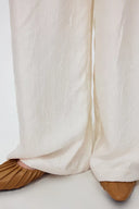 Louise Textured Loose Boho Pants in Wrinkled Satin