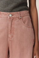 Adeline Knee Seams Dusty Pink Jeans in Lyocell Denim