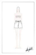 Zach Denim Shorts in Silk-Cotton Denim