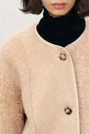 Chaqueta reversible Walcott de piel de oveja en teddy de lana merino y piel sintética