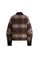 Chaqueta a Cuadros Audrey en Tweed Reversible de Merino Alpaca