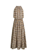 Jocelyn Sleeveless Dress in Crinkled Silk Blend