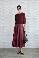 Violet Crystal Embellished Collar Sweater in Alpaca Blend