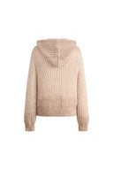 Stella Drawstring Sequined Hooded Sweatshirt in Mohair Sequin Yarn