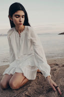 Vicky Puff Sleeve Top in Fine Cotton Voile