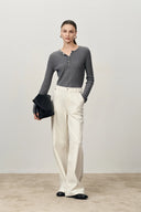Solara Straight Leg Jeans in Fleece-Lined Denim