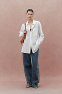 Nicole Oversized Shirt in Cotton Plain Weave