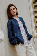 Bomber en denim Quinn en denim léger à armure toile unie
