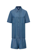 Maris Denim Shirt and Shorts Set in Technical Lyocell