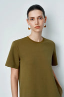 Vestido Camiseta Largo Wendy en Algodón Pesado