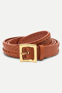 Arc Braided Leather Belt in Vegetable-Tanned Leather
